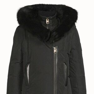 Mackage - Kids Leelee-TSH Down Coat With Signature Shearling Collar - black - 4T